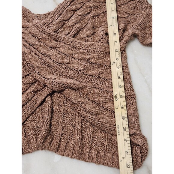 Onetheland Sweater Womens Small Cropped Crossed Look Sweter - Picture 5 of 8